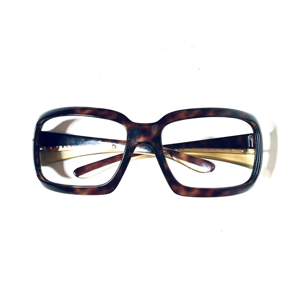 Prada Tortoise Rectangular Wrap Glasses main image 11